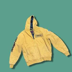 Snap-on mustard yellow insulated work jacket